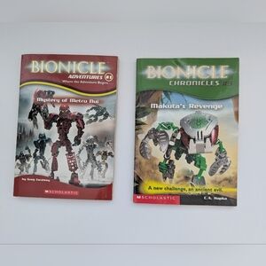 Set of 2 Bionicle Paperback Books: Mystery of Metru Nui & Makuta's Revenge